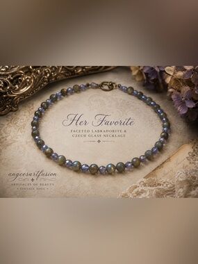 “Her Favorite” Labradorite Czech Glass Artisan Necklace